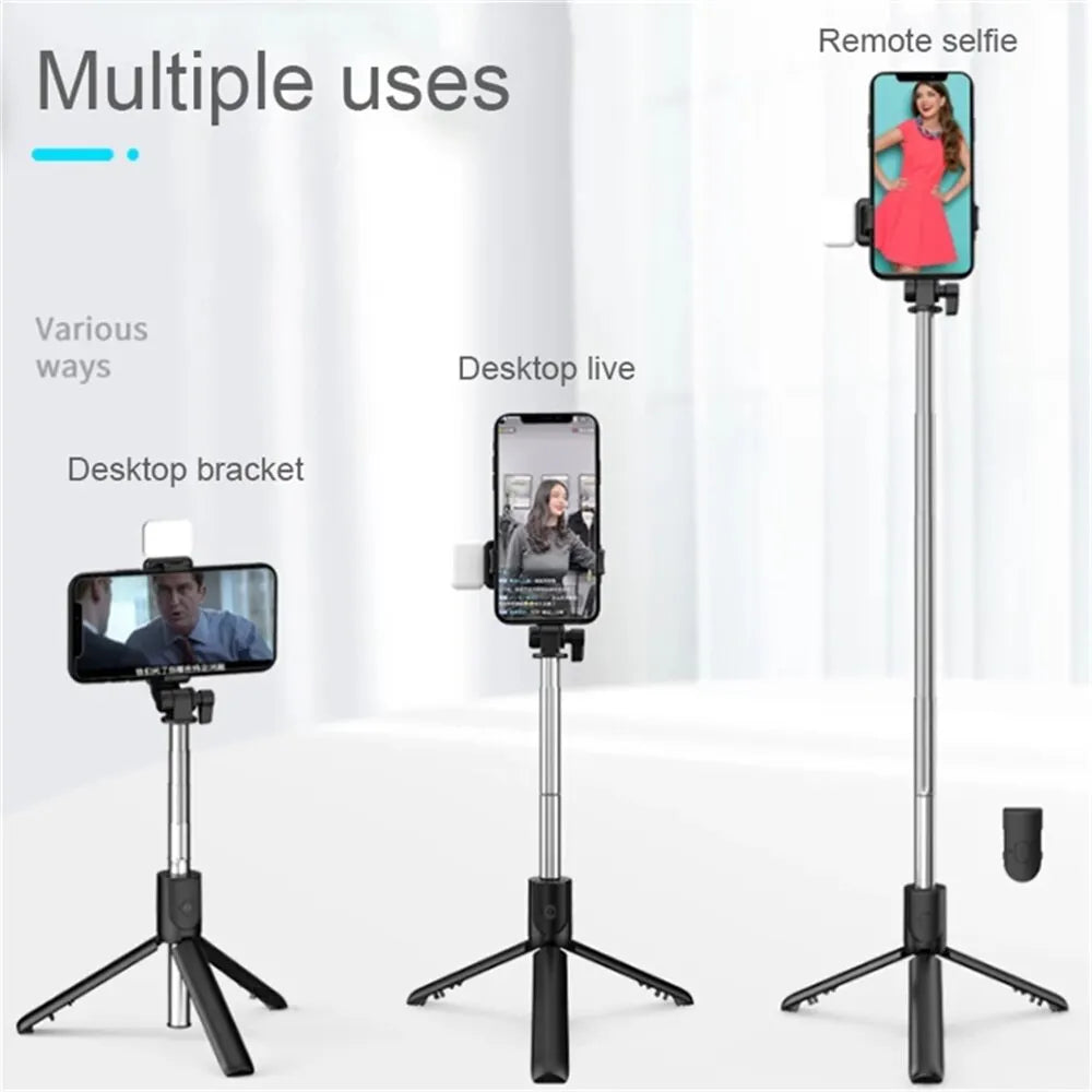 Wireless Selfie Stick with Light