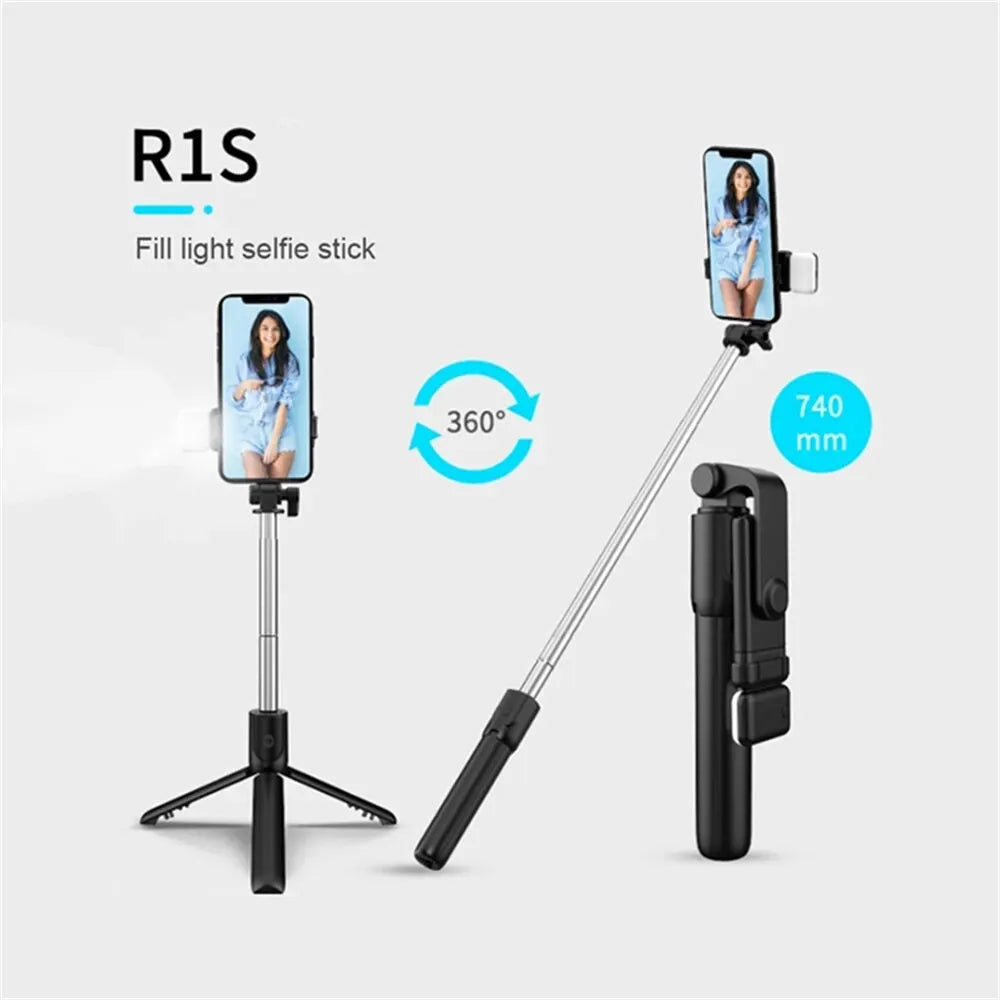 Wireless Selfie Stick with Light